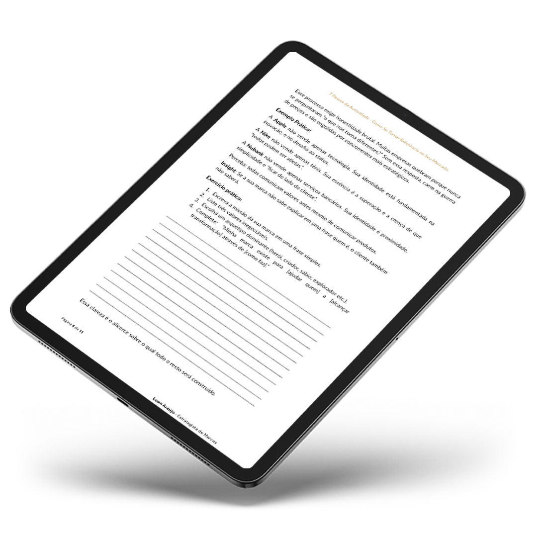 E-book 7 Passos Para Se Tornar Referência no Seu Mercado – Branding- Estratégia de Marcas e Posicionamento – Luan Araújo